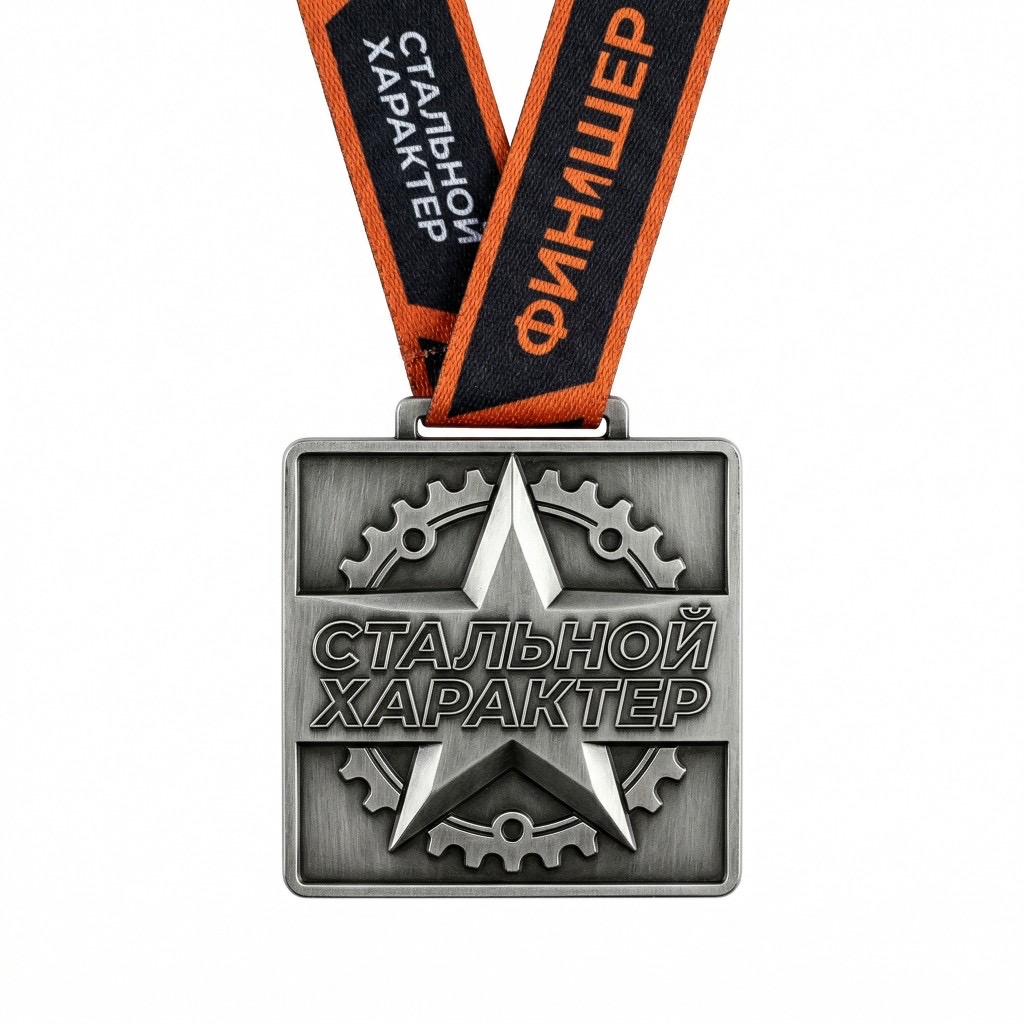 Медаль Стальной характер 70×70