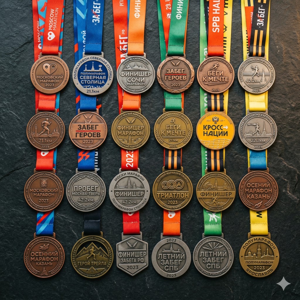 Золотистая медаль из тематической коллекции